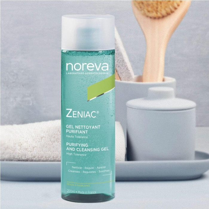 Noreva Zeniac Purifying and Cleansing Gel – Deep Cleanser for Oily, Acne-Prone Skin - 200ml