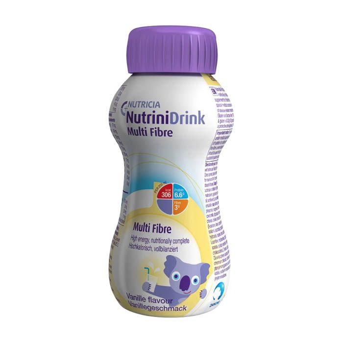 Nutrini Drink Vanilla 200 ml close-up bottle, vanilla flavor