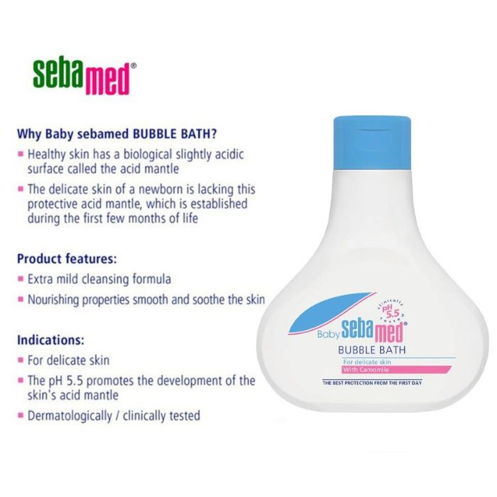 Sebamed Baby Bubble Bath, Soap-Free pH 5.5 Gentle Wash for Newborns, 500ml