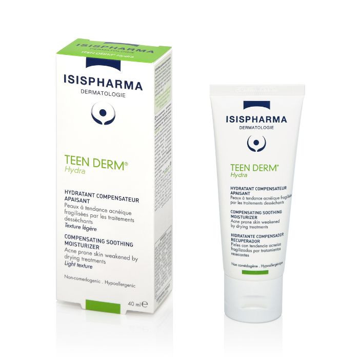 Isis Teen Derm Hydra Compensating Soothing Moisturizer, Hydrating & Restorative Cream for Acne-Prone Skin, 40ml