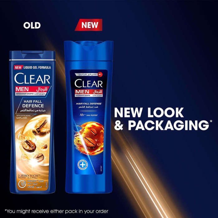 Clear Men 2-in-1 Anti-Dandruff Hair Fall Defence Shampoo & Conditioner with Coffee & Ginseng - 400ml