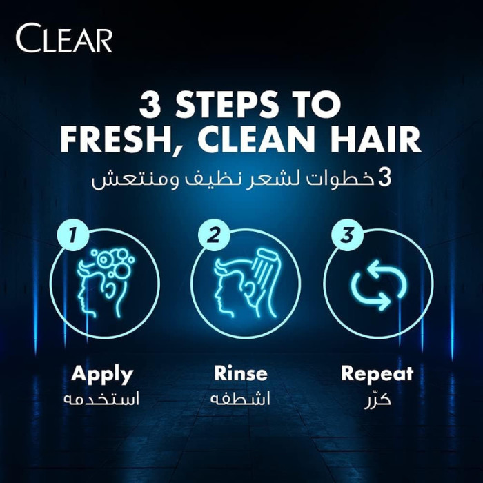Clear Men 2-in-1 Anti-Dandruff Hair Fall Defence Shampoo & Conditioner with Coffee & Ginseng - 400ml