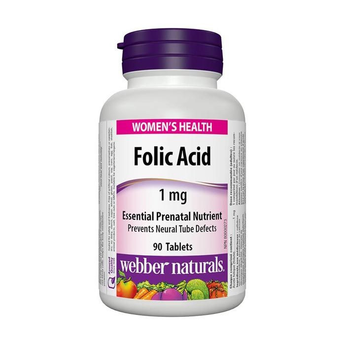Buy Webber Naturals Folic Acid 1 mg 90's | Life Pharmacy