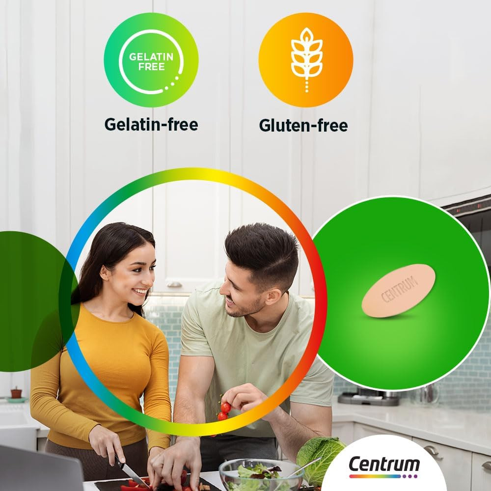 Centrum Adult Multivitamin, Complete Daily Vitamins & Minerals for Energy, Immunity & Wellness, 100 Tablets