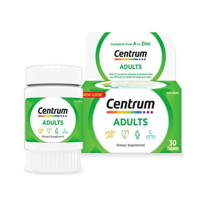 Centrum Adult Multivitamin, Complete Daily Vitamins & Minerals for Energy, Immunity & Wellness, 30 Tablets