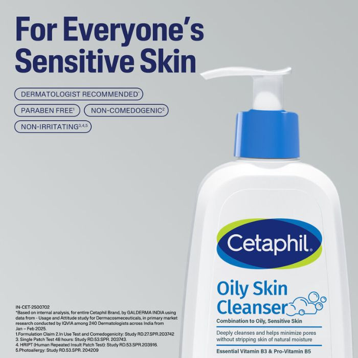 Cetaphil Oily Skin Cleanser, Deep‑Clean Gel for Combination to Oily, Sensitive Skin, 236ml