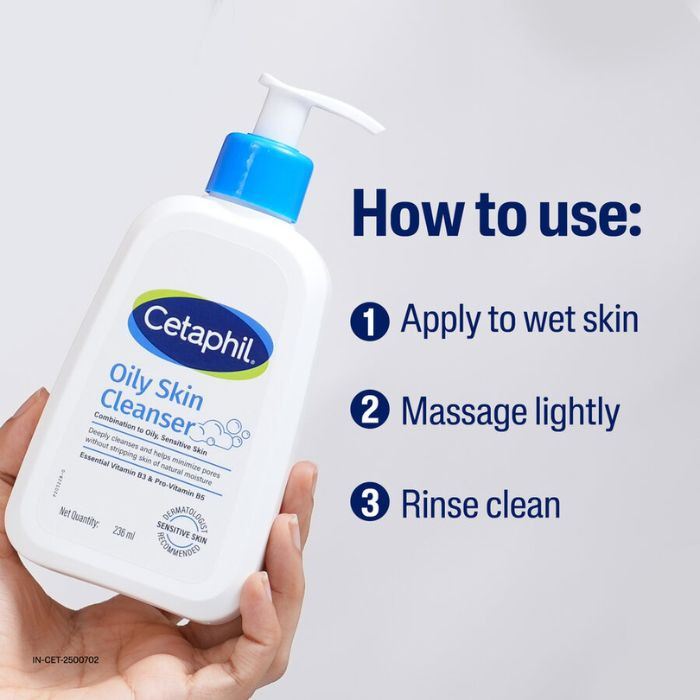 Cetaphil Oily Skin Cleanser, Deep‑Clean Gel for Combination to Oily, Sensitive Skin, 236ml