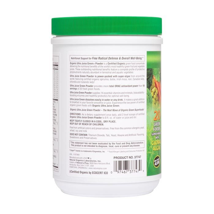 Natures Plus Organic Ultra Juice Green Powder 0.66 Lb