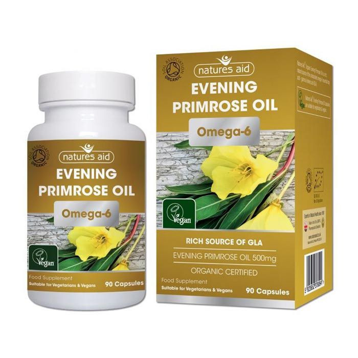 Natures Aid Organic Evening Primrose Oil 90 Vegetable capsules