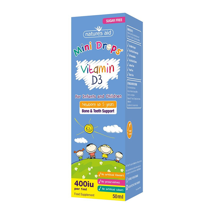 Buy Natures Aid Vitamin D3 400 IU Drops Infant & Children 50 ml Life