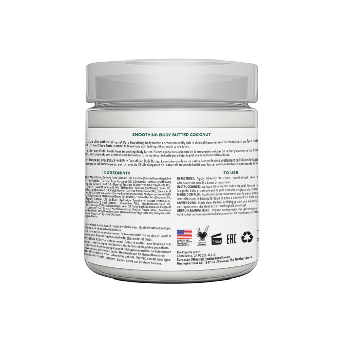 Petal Fresh Pure Coconut Body Butter, Ultra-Hydrating Moisturizer with Organic Coconut Oil for Dry, Rough Skin 8 oz