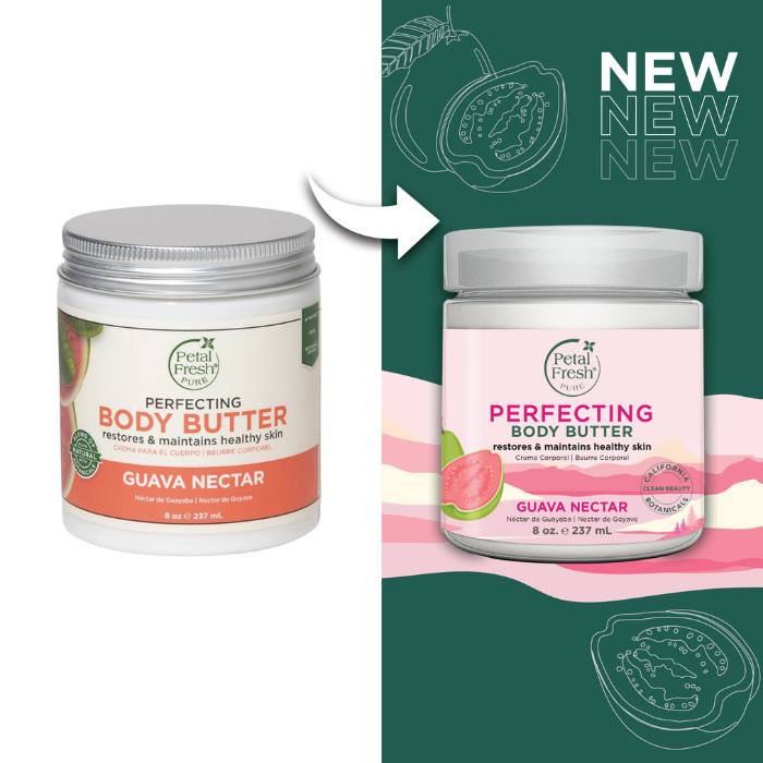 Petal Fresh Pure Guava Nectar Body Butter, Ultra-Hydrating Moisturizer with Tropical Guava Extract for Glowing Skin 8 oz