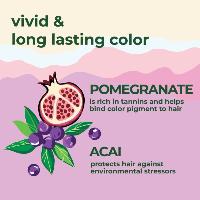 Petal Fresh Pure Pomegranate and Acai Shampoo, Color-Protection, Sulfate-Free, Vegan Plant-Based, 475ml