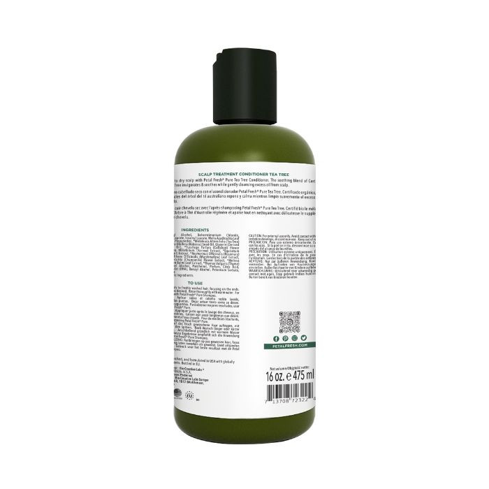 Petal Fresh Pure Tea Tree Conditioner, Scalp Treatment, Oil-Balancing, Vegan and pH-Balanced Care, 475ml