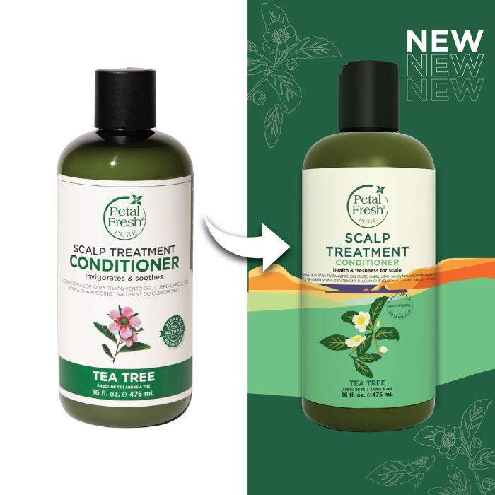 Petal Fresh Pure Tea Tree Conditioner, Scalp Treatment, Oil-Balancing, Vegan and pH-Balanced Care, 475ml