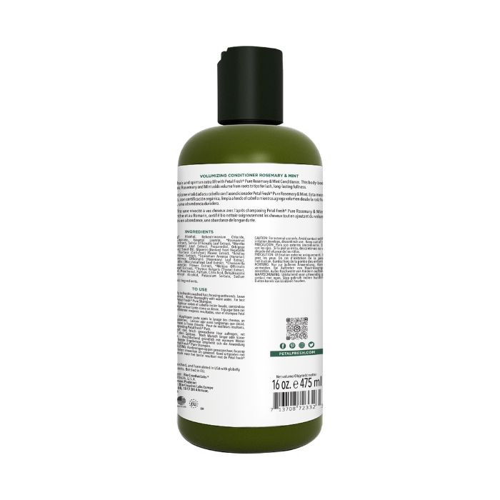 Petal Fresh Pure Rosemary and Mint Conditioner, Volumizing, Refreshing, Vegan Hair Lift Formula, 475ml