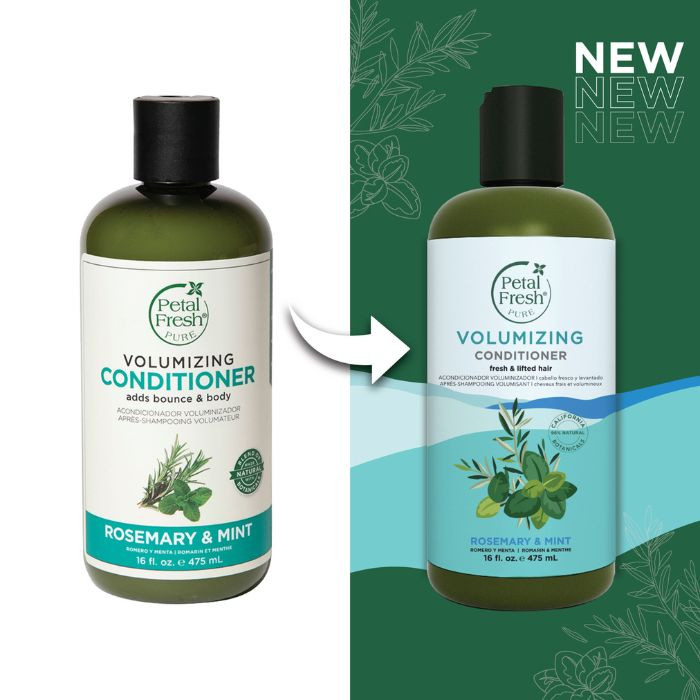 Petal Fresh Pure Rosemary and Mint Conditioner, Volumizing, Refreshing, Vegan Hair Lift Formula, 475ml