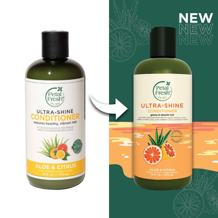 Petal Fresh Pure Aloe and Citrus Conditioner, Ultra-Shine, Natural Hydration, Vegan Botanical Formula, 475ml