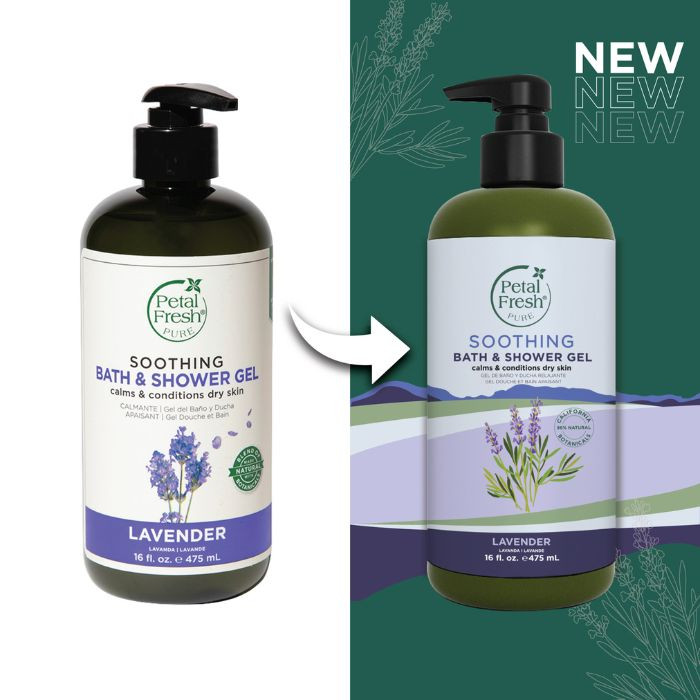 Petal Fresh Pure Lavender Soothing Bath & Shower Gel, Natural & Moisturizing Body Wash, 475ml