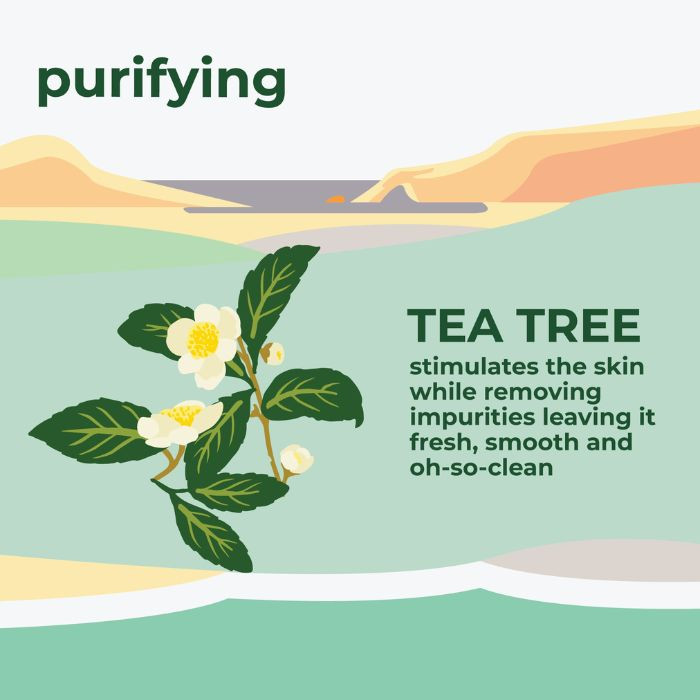 Petal Fresh Pure Tea Tree Purifying Bath & Shower Gel, Refreshing, Natural Body Cleanser, 475ml