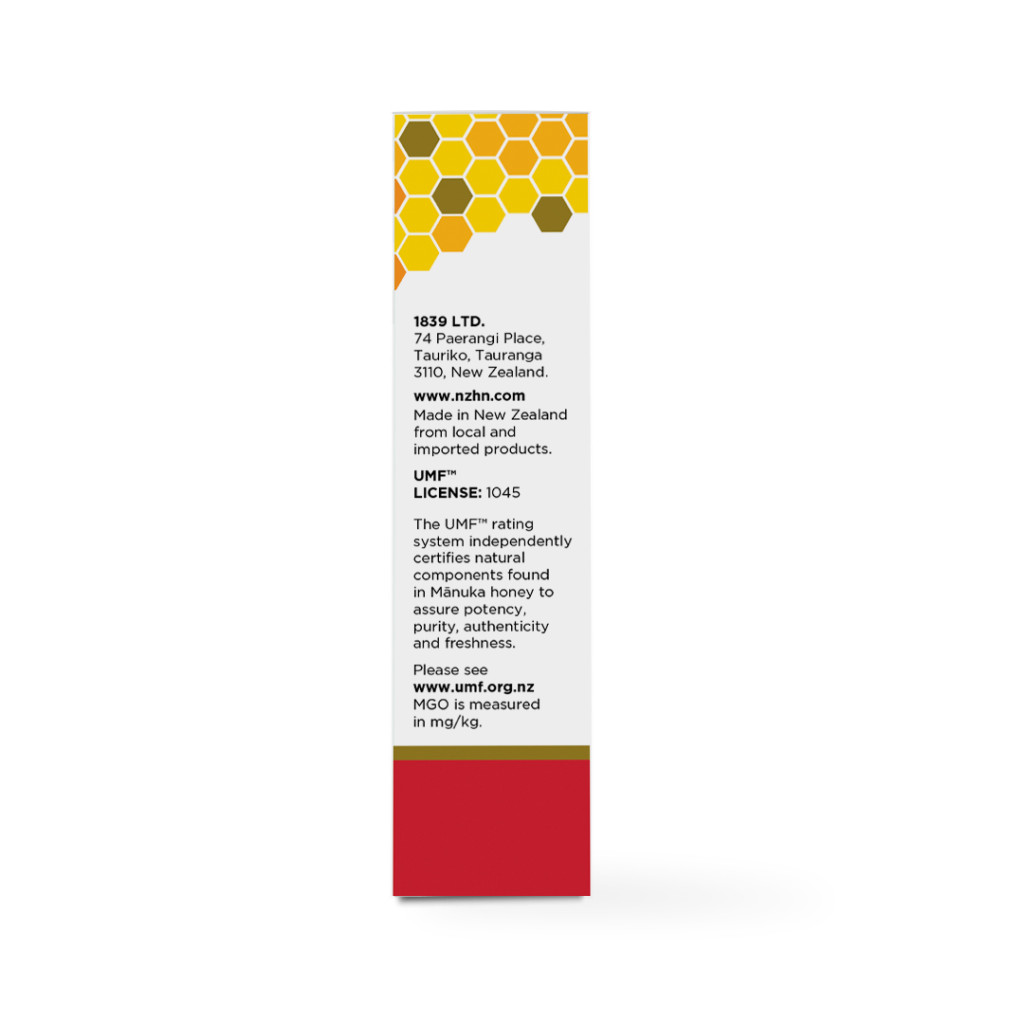 NZ Health UMF 10+ Manuka Honey Lozenges Lemon, Soothing Relief with Propolis, Menthol & Peppermint Oil - 12s