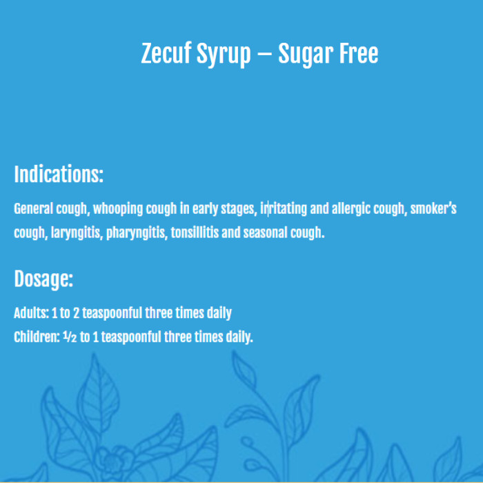Zecuf Sugar Free Syrup 100 ml