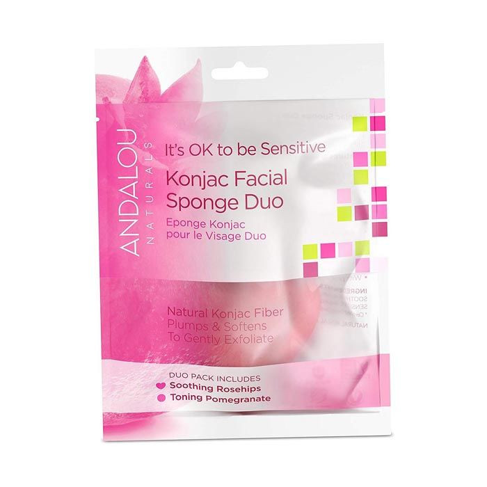 Andalou Sensitive Konjac Facial Sponge Duo 2'S