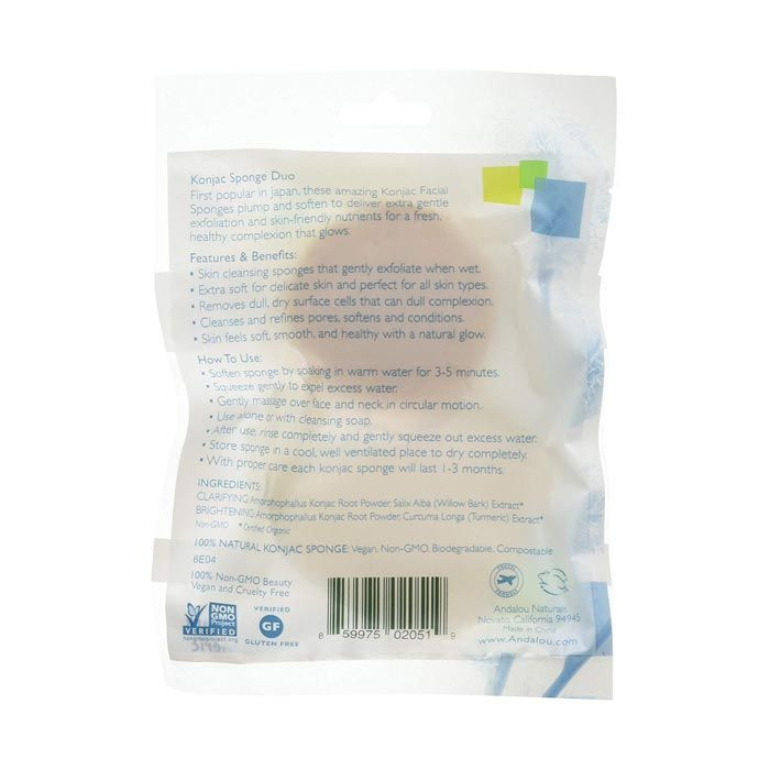 Andalou Clarity Konjac Facial Sponge Duo 2's