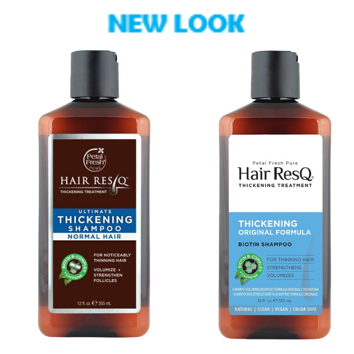 Petal Fresh Pure Hair Resq Thickening Shampoo, Biotin & Caffeine Volumizing Formula for Fuller Hair, 355ml