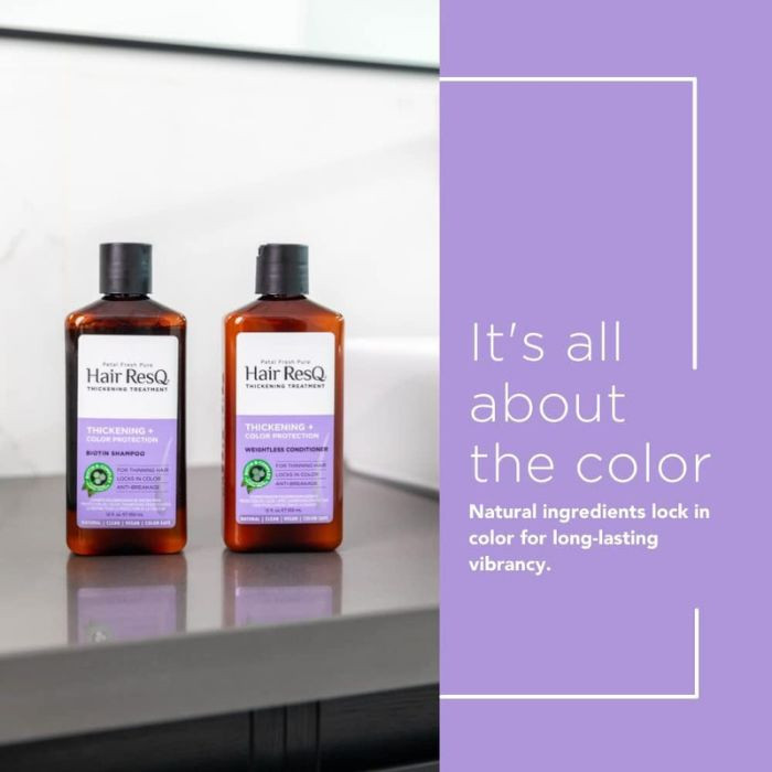 Petal Fresh Pure Hair Resq Thickening Conditioner Color Protection, Volume, Strength and Color Safe Care, 355ml