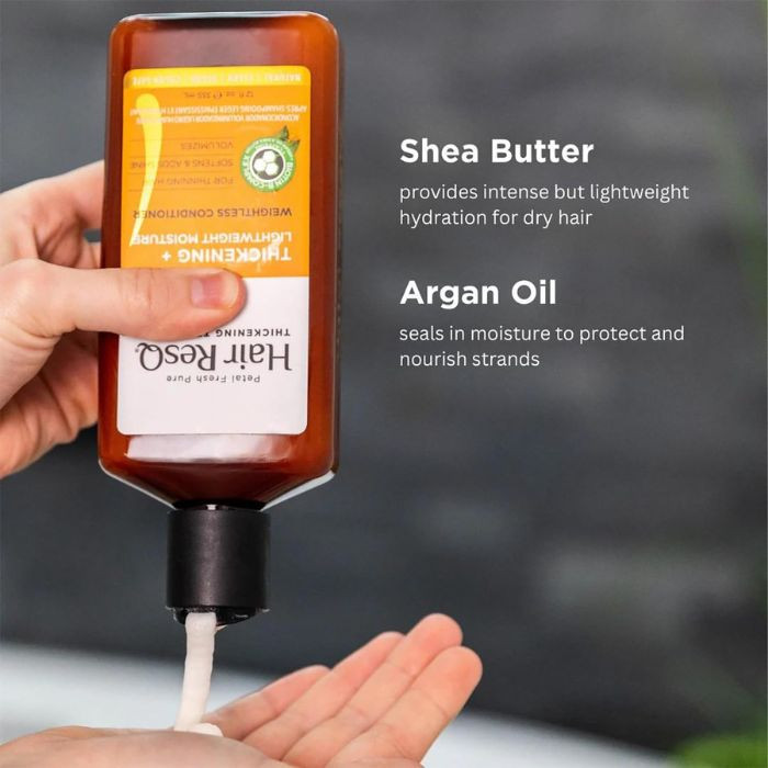 Petal Fresh Pure Hair Resq Thickening Lightweight Moisture Conditioner, Volume, Hydration and Softness, 355ml