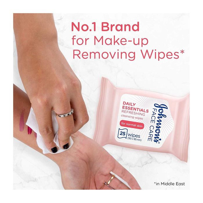 Johnson's Facial Wipes Normal 25's 1+1 Free