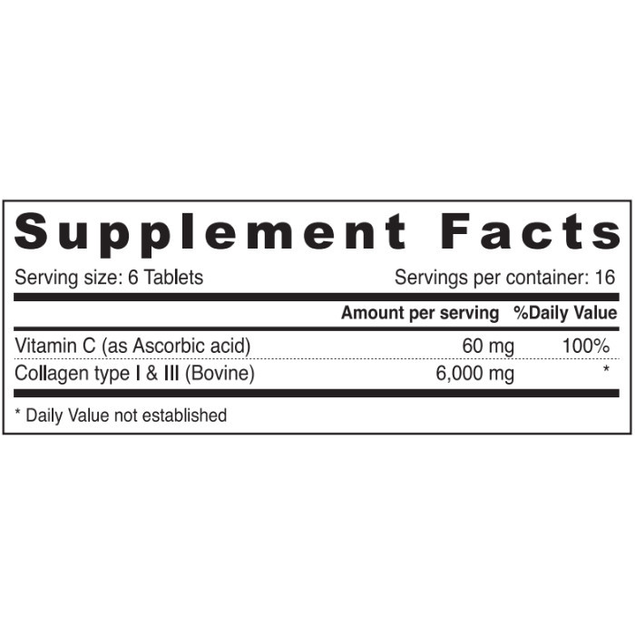Sunshine Nutrition Advanced Collagen + Vitamin C – Type I & III Hydrolyzed Collagen for Skin, Hair, Joints & Bones – 100 Tablets
