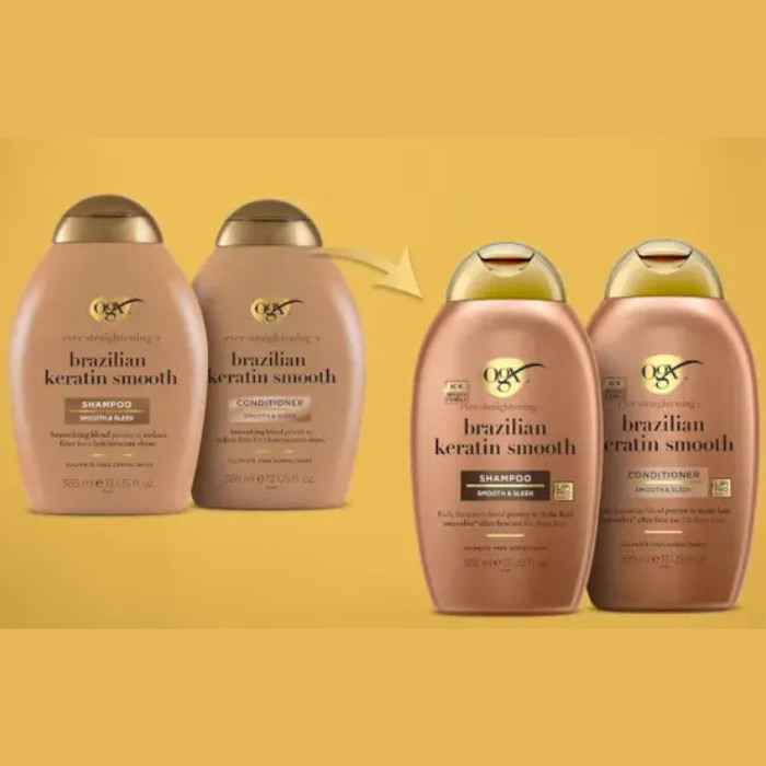Ogx Brazilian Keratin Shampoo 385ml + Conditioner 385ml Combo