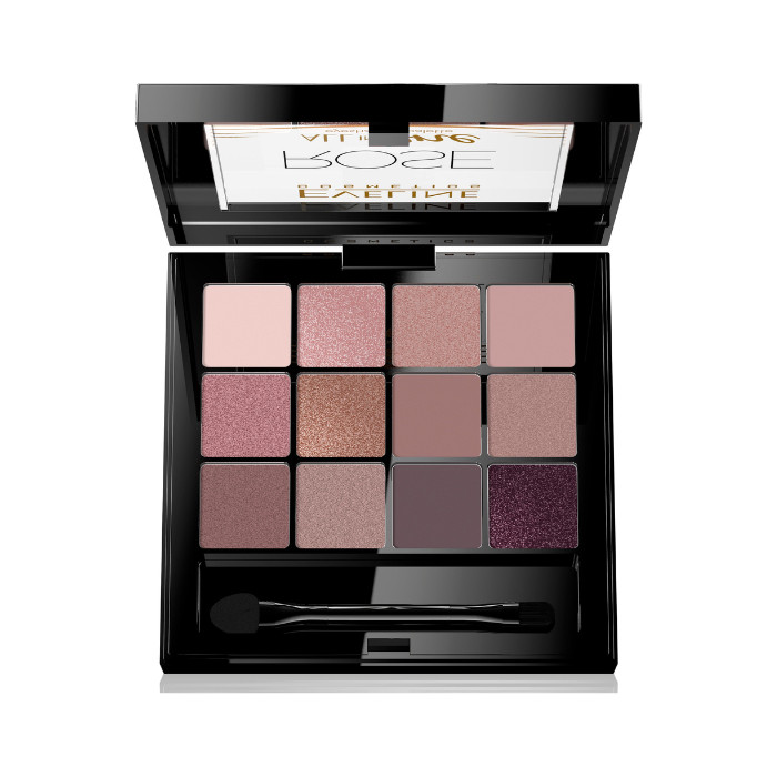 Eveline Eyeshadow Palette All In One 12 Colors Rose