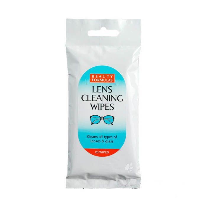 Beauty Formulas Lens Cleaning Wipes unfolded wipe closeup