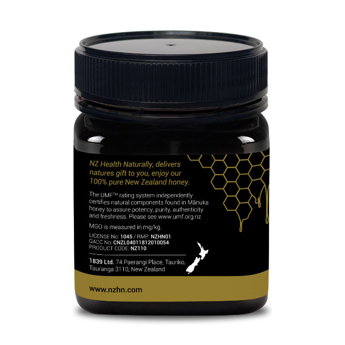NZ Health UMF 20+ Manuka Honey, Rare, Potent Natural Honey for Immunity, Digestion & Stomach Healing – 250g