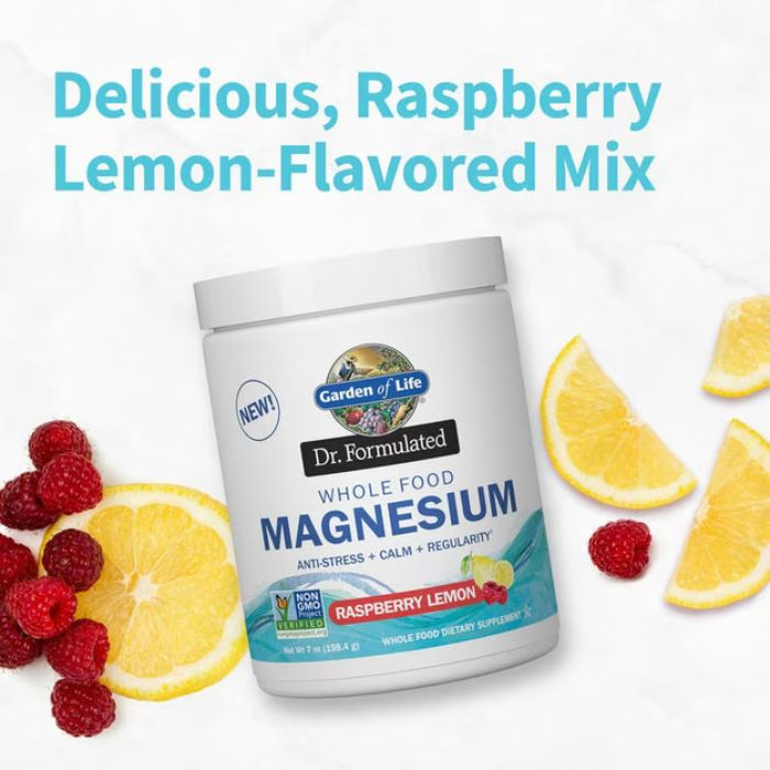 Garden of Life Dr. Formulated Magnesium Raspberry Lemon, Vegan Powder for Sleep, Relaxation & Muscle Support, 421.5g