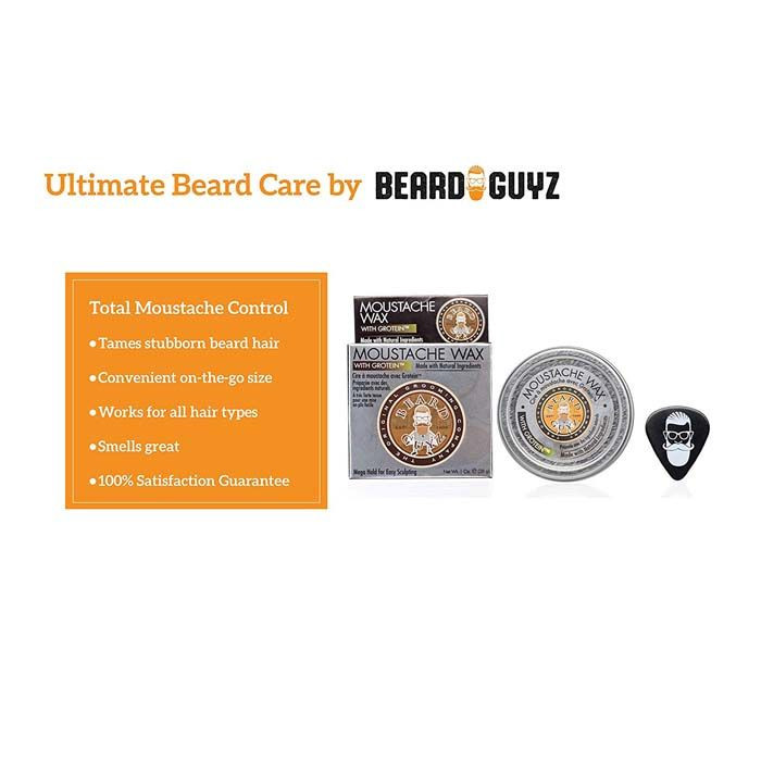 Beard Guyz Moustache Wax With Grotein 1 Oz