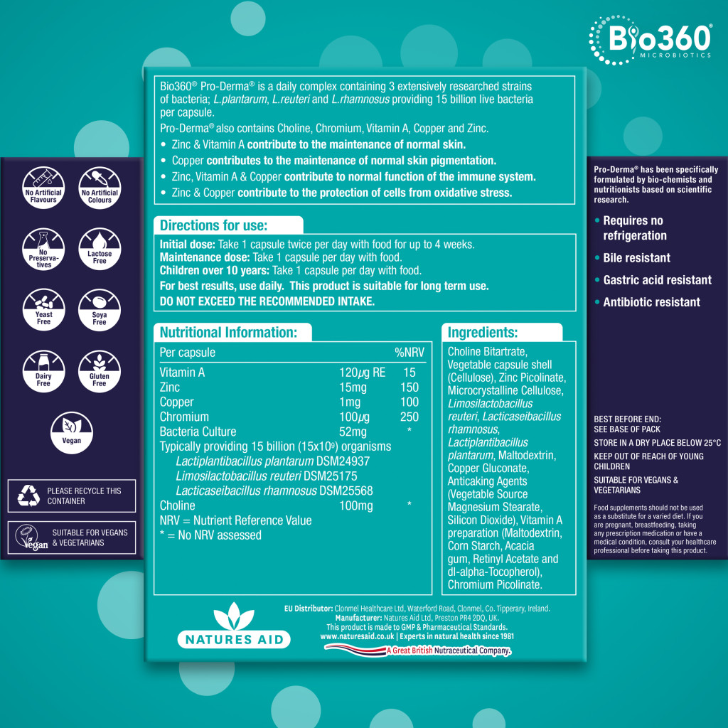 Natures Aid Pro- Derma 15 Billion 60'S Capsules