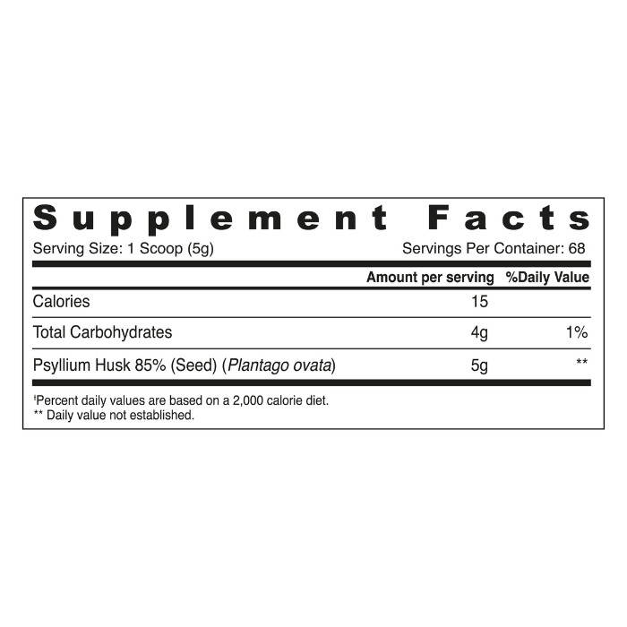 Sunshine Nutrition Psyllium Daily Fibre, Natural Soluble for Digestive Health & Regularity, 340g