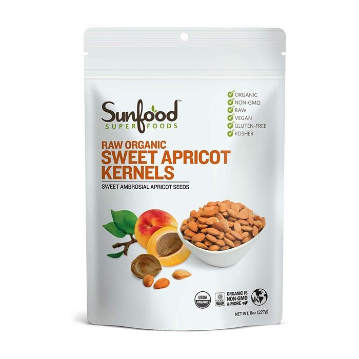 Sunfood Superfoods Apricot Kernels Organic 8 Oz