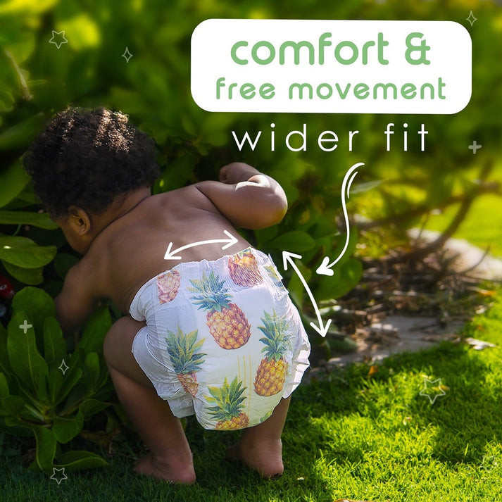 Pureborn Organic Bamboo Newborn Diapers 1- 3 kg, Hypoallergenic, Eco-Friendly and Ultra Soft, 34pcs