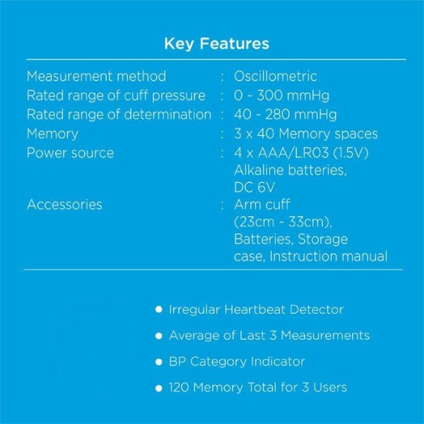 Trister Automatic Upper Arm Blood Pressure Monitor- TS-350BP