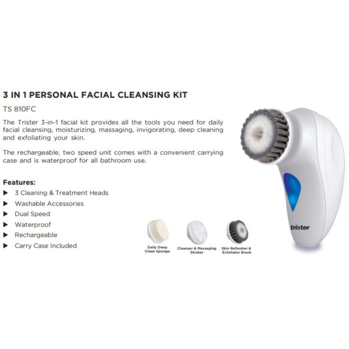Trister Personal Facial Cleansing Kit 3 in 1 TS 810FC