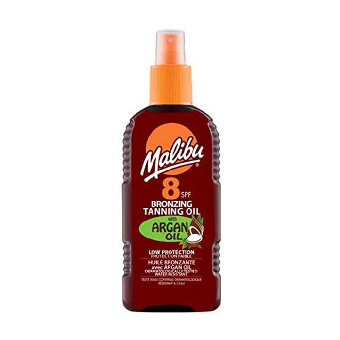 Buy Malibu SPF 8 Bronzing Tanning Oil With Argan Oil 200ml Life Pharmacy