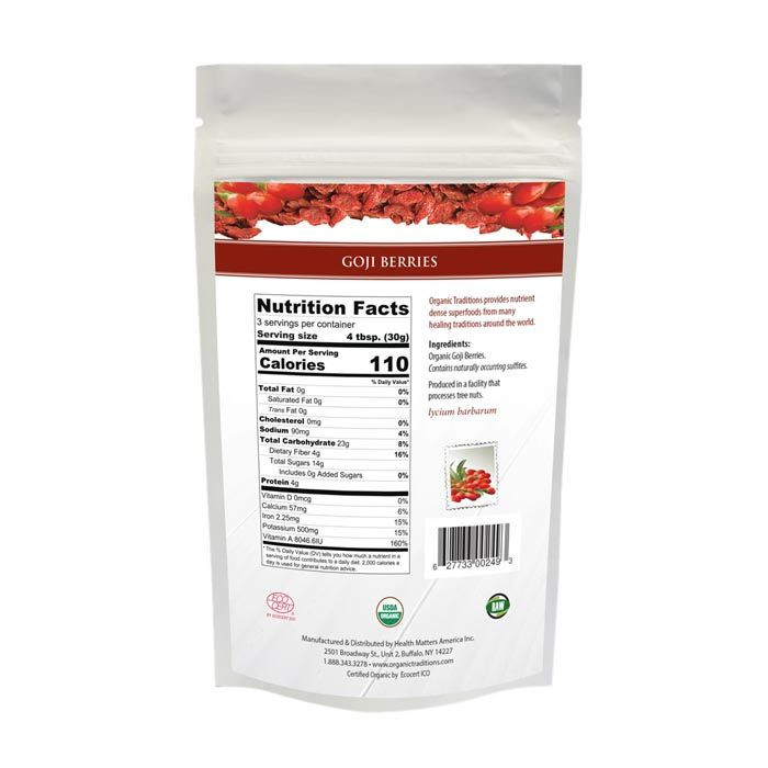 Organic Traditions Goji Berries 100 g
