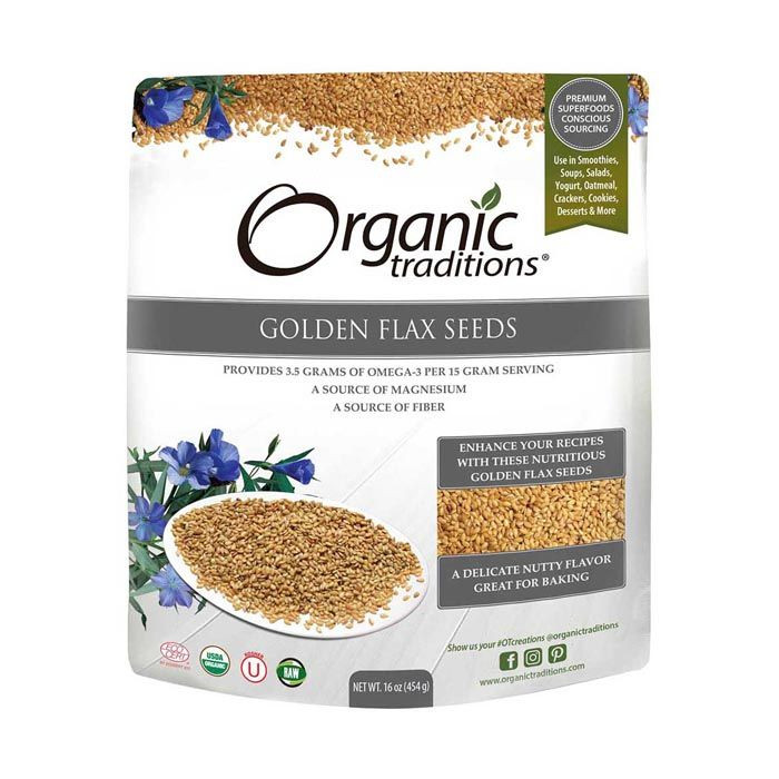 Buy Organic Traditions Golden Flax Seeds 454 g Life Pharmacy