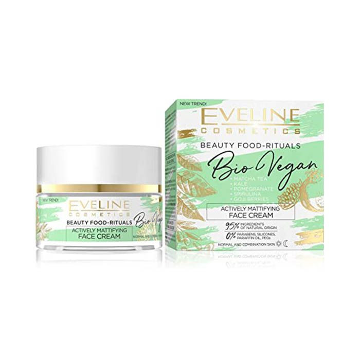 Eveline Beauty Food Bio Vegan Actively Mattifying Face Cream 50 ml