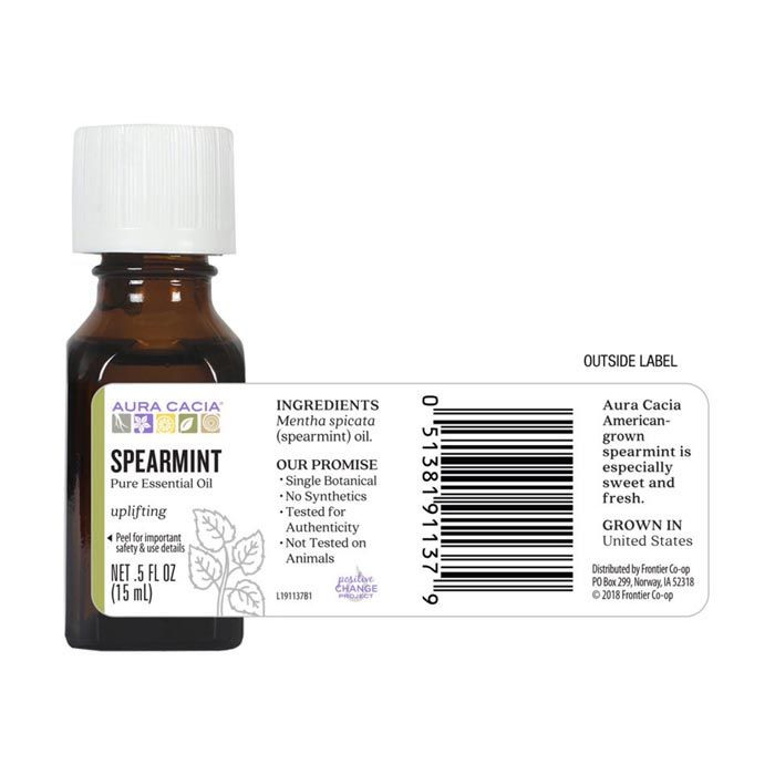 Aura Cacia Spearmint Essential Oil 15 ml